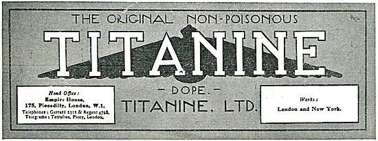 Titanine - The Original Non-Poisonous Aircraft Dope              