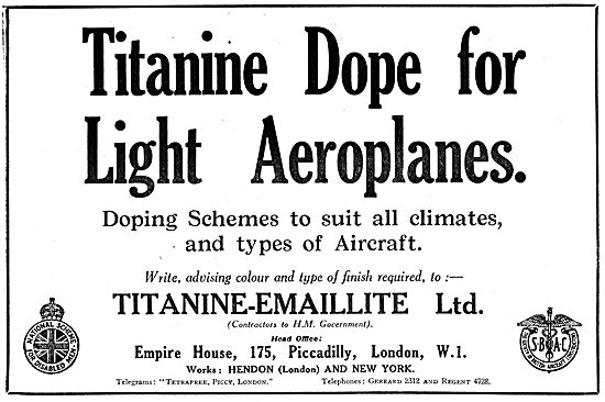 Titanine Dope 1924                                               