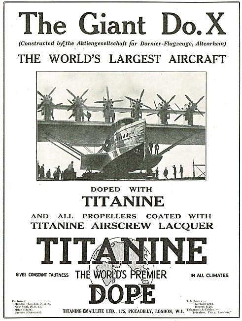 The Giant Dornier Do.X Is Doped With Titanine                    