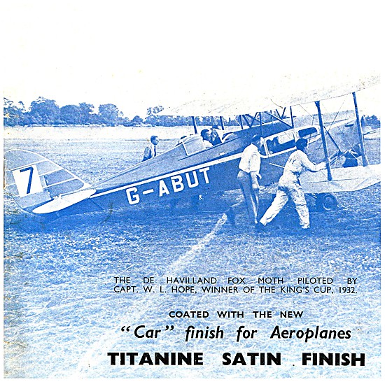 Titanine Satin Finish Dope - Fox Moth G-ABUT                     