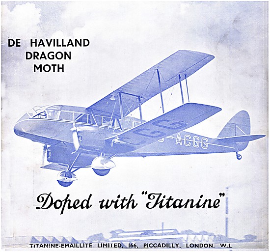 Titanine Dope On The De Havilland Dragon Moth G-ACGG             