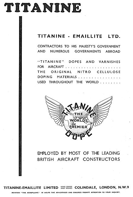 Titanine Emaillite Aircraft Dope                                 