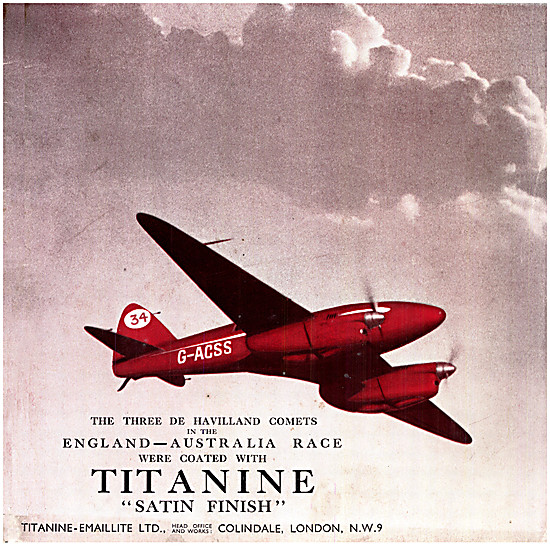 De Havilland Comet G-ACSS Doped With Titanine                    