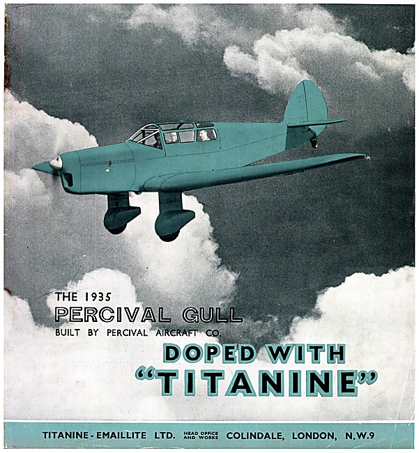 The 1935 Percival Gull Doped With Titanine                       