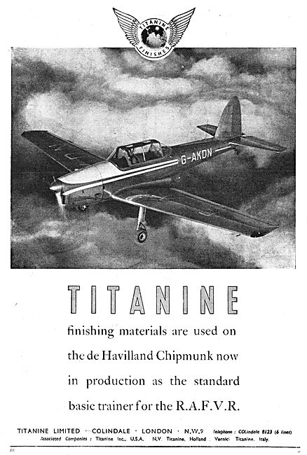 Titanine Aircraft Paints & Finishes 1950                         