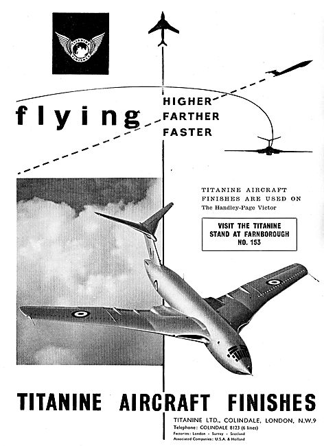 Titanine Aircraft Finishes Used On the Handley Page Victor       