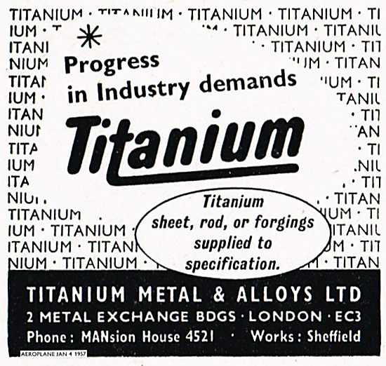 Titanium Metals & Alloys For Titanium Rods, Forgings & Sheet     