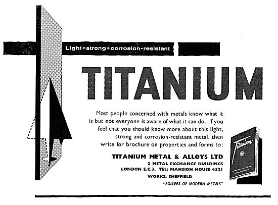 Titanium Metals & Alloys: Metals For The Aircraft Industry       