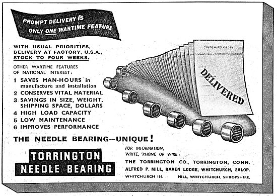 Torrington Bearings. Alfred P.Hill. The Torrington Co. Conn      