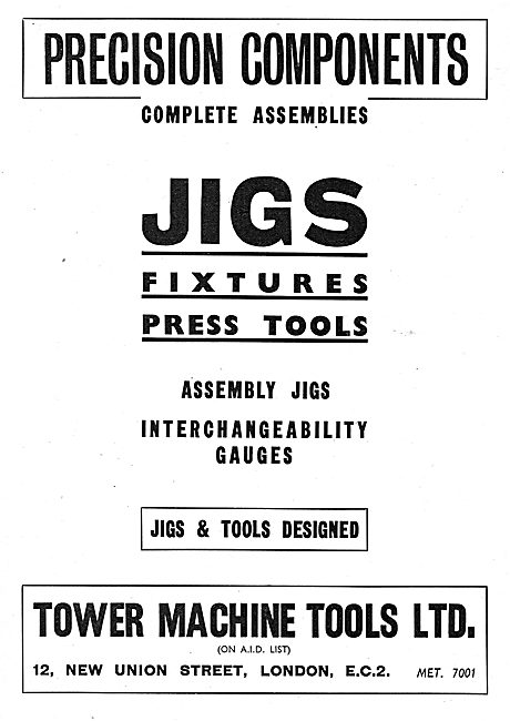 Tower Machine Tools. Press Tools, Assembly Jigs & Gauges         