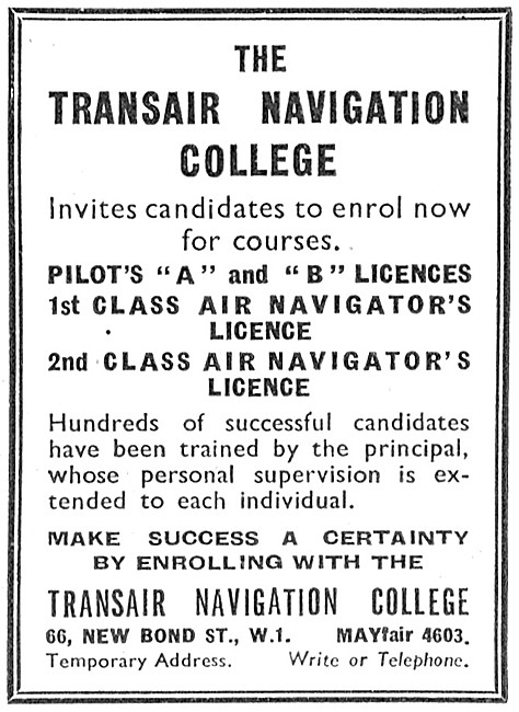 Transair Nav College Professional Pilot & Navigator Trainiing    