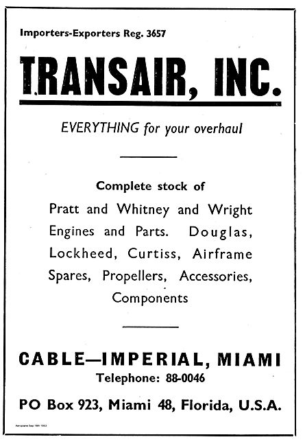 Transair Inc. Everything For Your Overhaul. Pratt & Whitney      