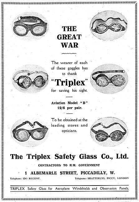 Triplex Safety Goggles Saving Lives In The Great War             