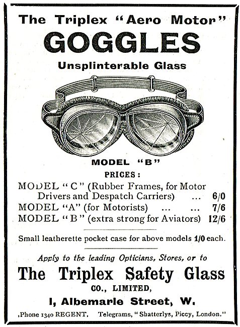 Triplex Aero Motor Safety Goggles                                