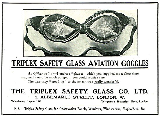 Triplex Safety Glass Aviation Goggles                            