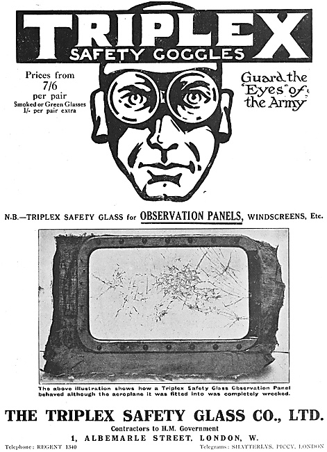 Triplex Safety Glass Aircraft Windscreens & Goggles              