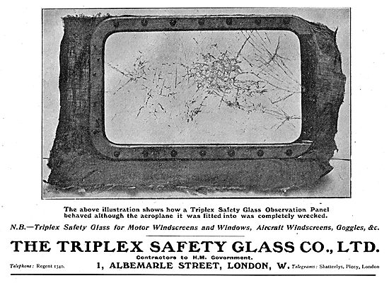 Triplex Safety Glass Aeroplane Goggles & Windshields             