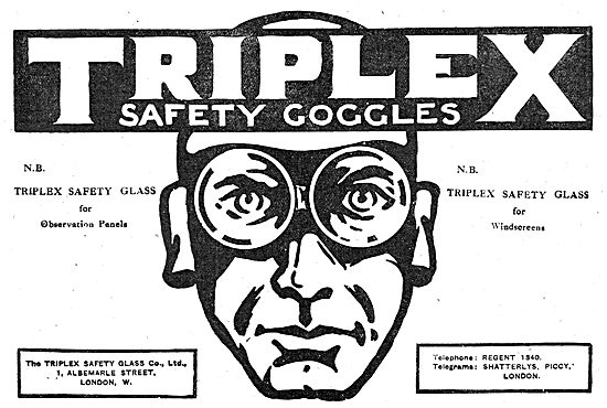 Triplex Safety Goggles & Aeroplane Observation Panels            