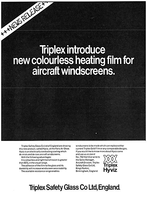 Triplex Aircraft Windscreens                                     