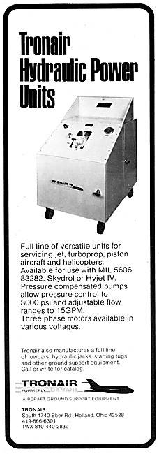Tronair Hydraulic Power Units - Tronair Aircraft Ground Equipment