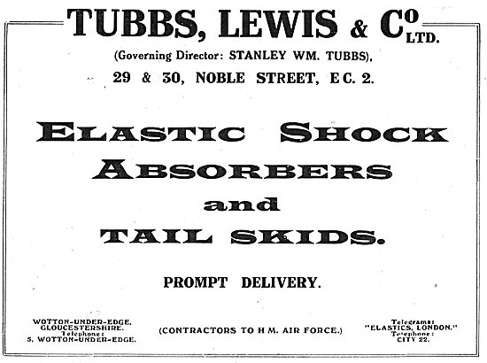 Tubbs Lewis Elastic Cords For Aeroplanes                         