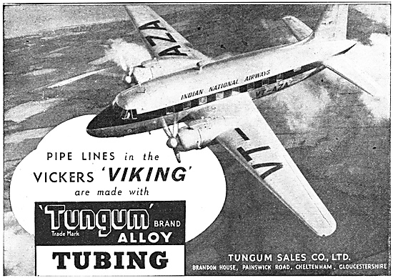 Tungum Alloy Tubing 1947 Advert                                  