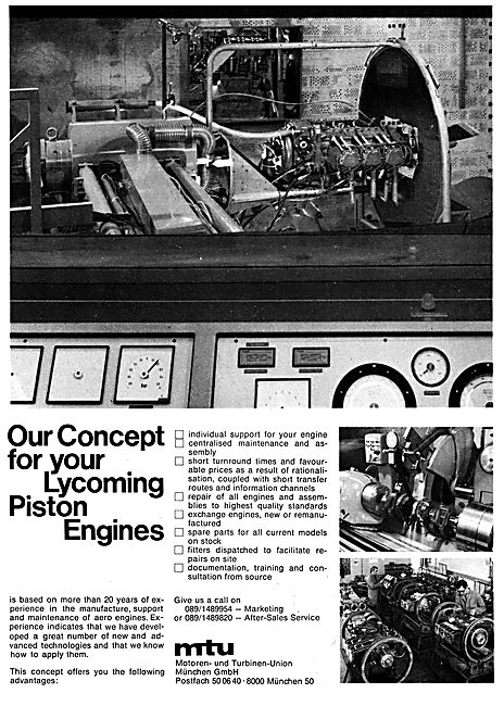 Turbo-Union Lycoming Engines 1979  MTU                           