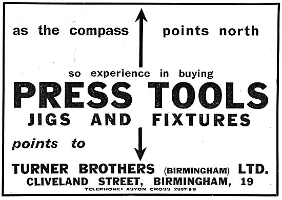 Turner Brothers (Birmingham) Press Tools, Jigs & Fixtures        