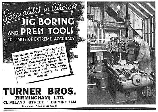 Turner Brothers (Birmingham) . Jig Boring Tools & Press Tools    