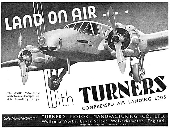 Turner's Motor Manufacturing - Compressed Air Landing Legs 1935  