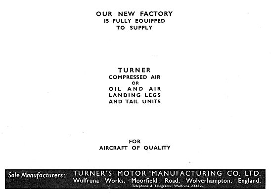 Turner Motor Manufacturing - Landing Gear Legs & Tail Units      