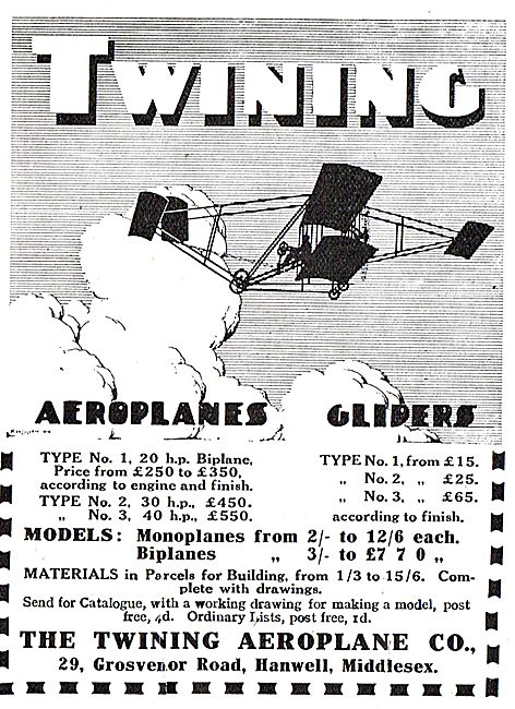 Twining Aeroplane Co - Aeroplanes & Gliders                      