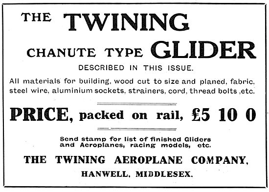 Twining Aeroplane Co. Twining Chanute Type Glider                