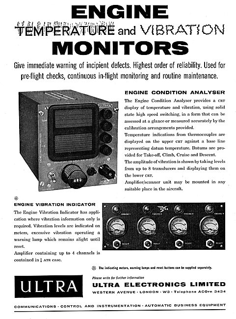 Ultra Aero Engine Engine Temperature & Vibration Monitors        