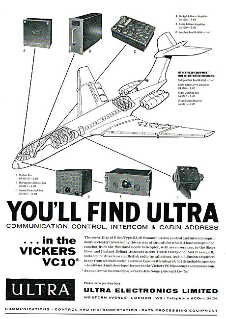 Ultra Electronics Avionics & Comms Controls For The VC10         