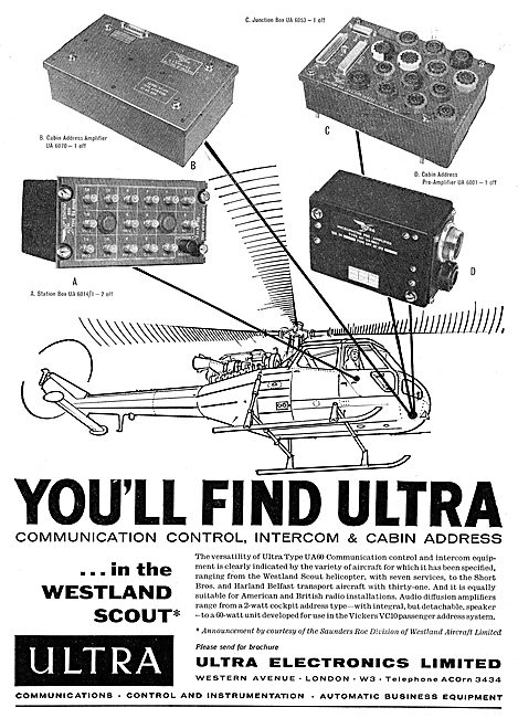 Ultra Electronics Nav/Comms Specified For The Westland Scout     