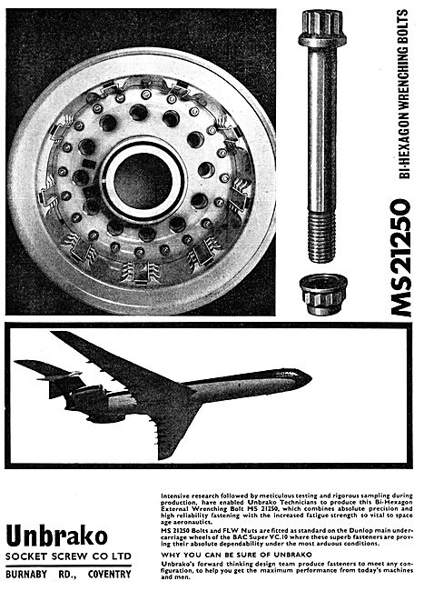 Unbrako MS21250 Bi-Hexagon Wrenching Bolts                       