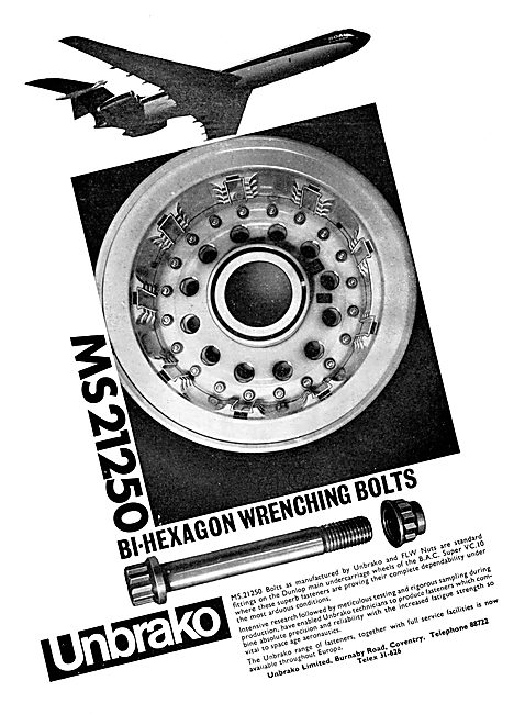 Unbrako MS21250 Bi-Hexagon Wrenching Bolts                       