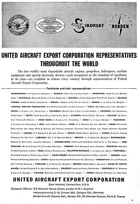 United Aircraft Export Corp -Pratt & Whitney Hamilton Standard   