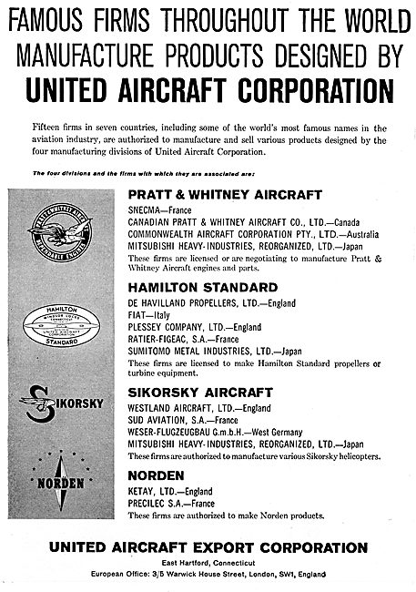  United Aircraft Export Corp  - Pratt & Whitney Hamilton Standard