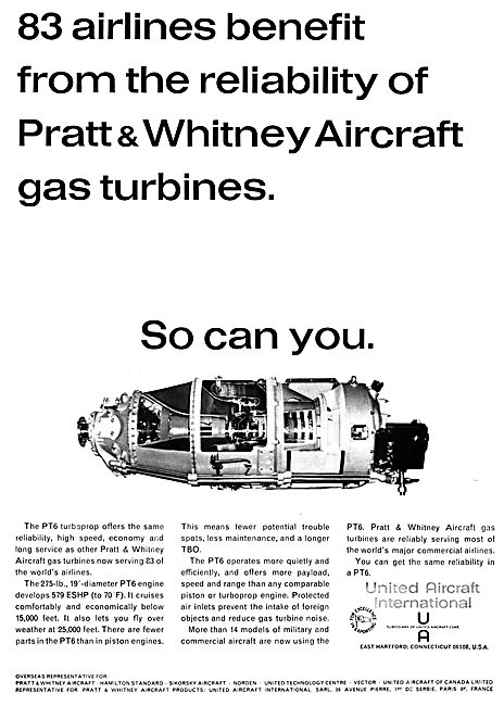 United Aircraft International - Pratt & Whitney PT6              