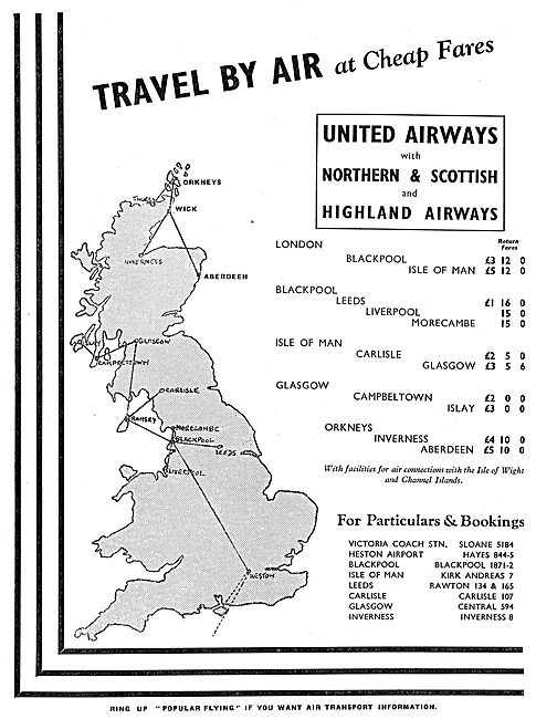 United Airways - Northern & Scottish & Highland Airways          