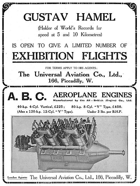 Universal Aviation Co. Exhibition Flights. Aviation Accessories  