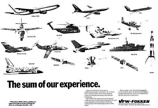 Fokker-VFW International Partner Programmes 1979                 