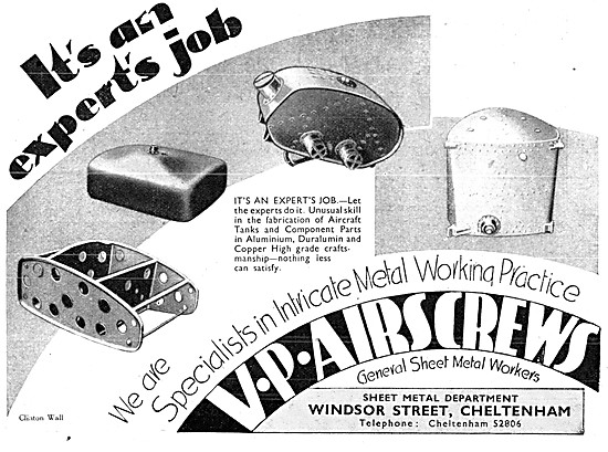 V.P. Airscrews - V.P. Sheet Metal Workers                        