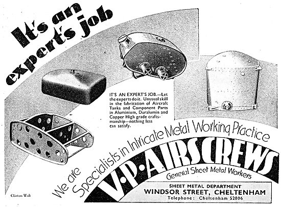 V.P.Sheet Metal 1942 - V.P.Airscrews                             