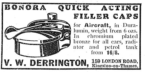 V.W.Derrington: Bonora Quick Acting Aircraft Fuel Caps           