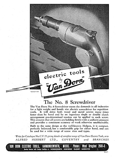 Van Dorn No8 Electric Screwdrivers                               