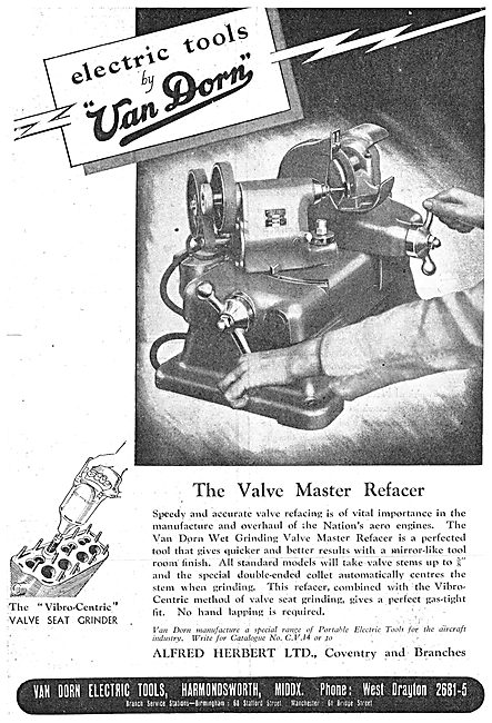 Van Dorn Portable Electric Tools - Master Valve Refacer          