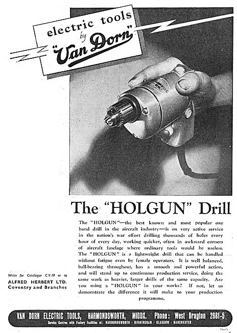 Van Dorn Portable Electric Tools - Holgun Drill                  